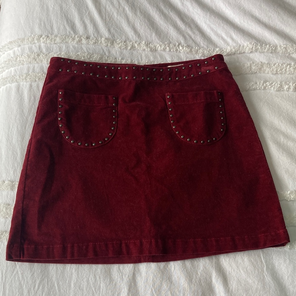 Mossimo Supply Co Studded Burgundy Skirt